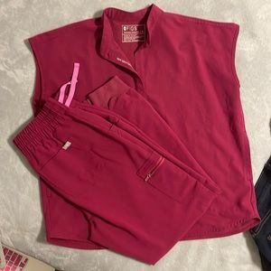 FIGS SCRUB TOP AND BOTTOM.